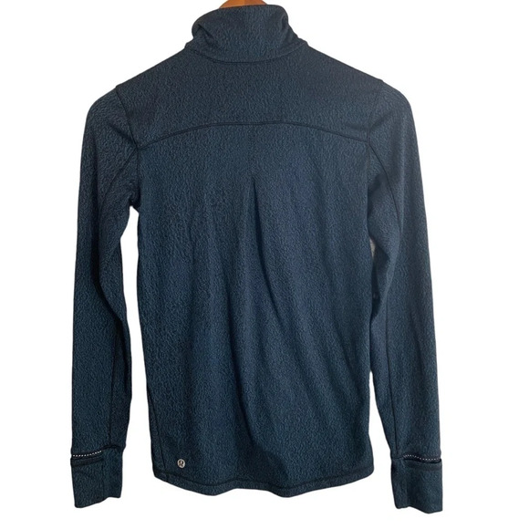 Lululemon Outrun 1/2 Zip Running Luon Spray Jacquard Alberta Lake Black Pullover - Picture 4 of 13